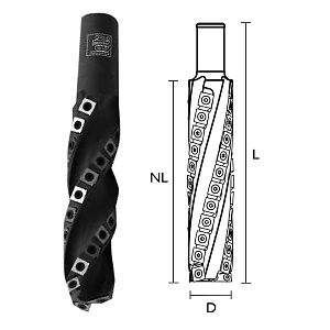Leitz Fréza hrubovací HeliCut 11 30x120/195, st.30x53, Z2+2 HW-VBD, RH - Leitz