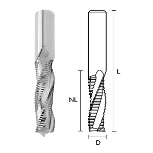 Metal World Fréza spirálová  8x32/70 Z3 HW PP hrubovací