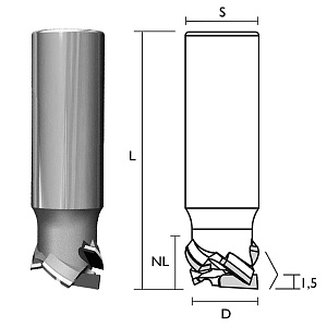 Vydona Fréza diamantová 16x10/70 Z1 st.16x48 RH AS - MALLARD 54°