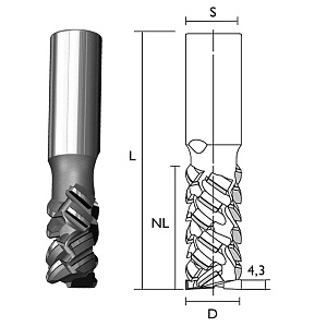 Vydona Fréza diamantová 25x52/115 Z2+1 st.25x55 RH AS - MALLARD 54°