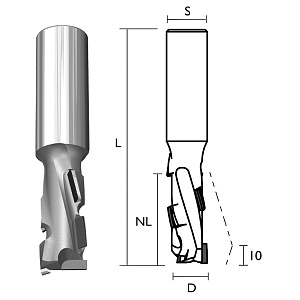 Hart Utensili Fréza diamantová 20x45/110 Z1+1 st. 25x55 RH Ekonom