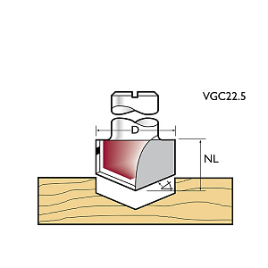 Fréza na V-drážky VGC30x8 HW Z2
