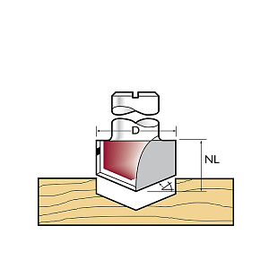Fréza na V-drážky VGC30x20RT HW-VBD Z1