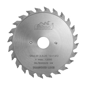 Předřezový kot. DIA - skládaný 120x2,8-3,6x20 5373.1 12+12 FZ - DIA 5,0 mm