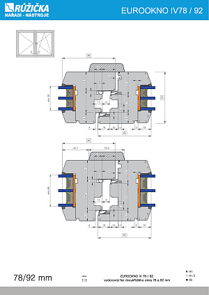 EUROOKNO IV 78 / 92 mm