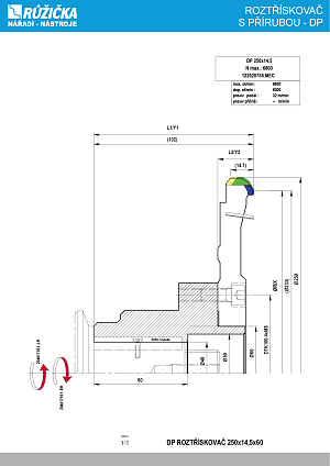 ROZTŘÍSKOVAČ S PŘÍRUBOU - DP